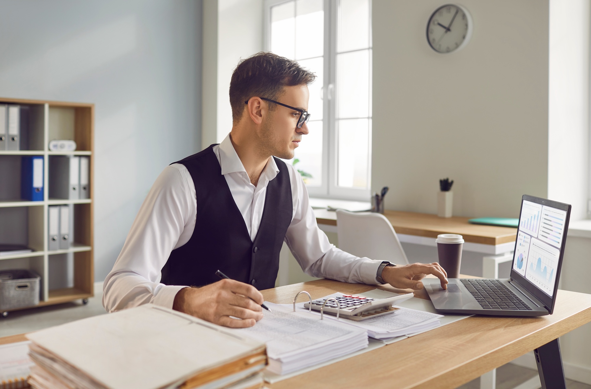 Professional office environment for financial management Professional office building representing enterprise accounting and financial management solutions