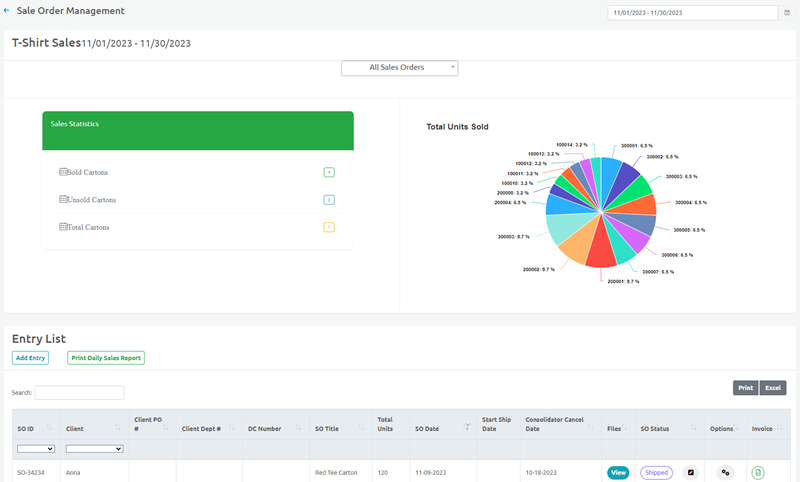 T-shirt Sales Tracking