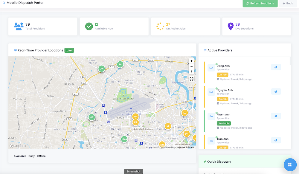 Field Service Management Software Dashboard Field Service Management Dashboard and Analytics